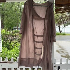 😍 EUC Magnolia Pearl Polka Dot Dress Color: Taupish Mauve~ 😍